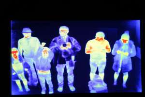 group of people in thermal imaging
